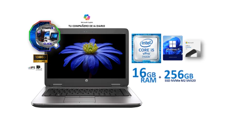PROBOOK 640 G2/ FULL-HD IPS/ CORE I5vPRO(6TH)/ 16GB-RAM/ 256GB-SSD/ TEC. ILUMINADO/ SIM/ DVD-CD/ WIN. 11/ COPILOT - comprar en línea