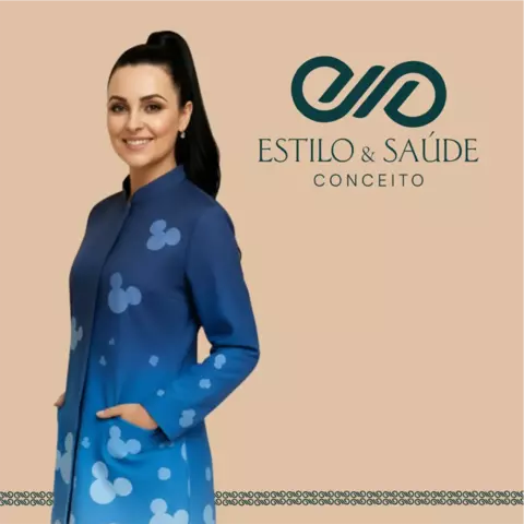 Jaleco Unisex Estilo & Saúde Conceito Azul Mickey