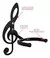Suporte de Parede para Violão, Guitarra e Ukulele - Clave de Sol - KidsMusic