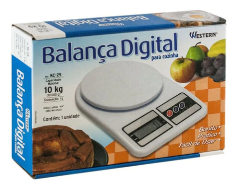 Balança Digital Eletrônica Pesa 1gr Até 10kg Western