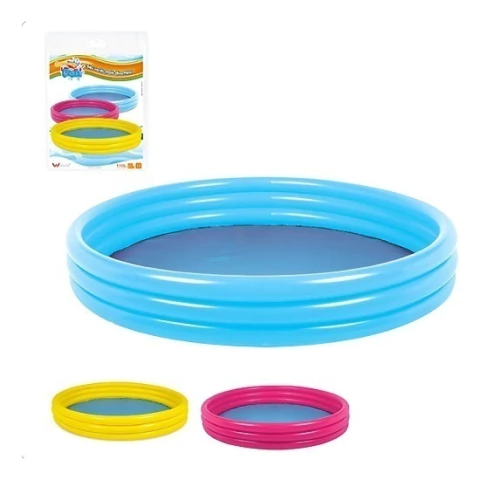 Piscina Inflável p/Crianças 118Litros 3 Anéis Super Resistente Cor Azul