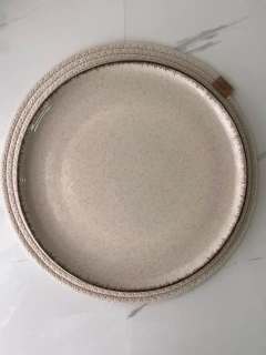 Plato playo hueso jaspeado