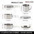 Kit de cocina de acero inoxidable 8 Piezas - tienda online