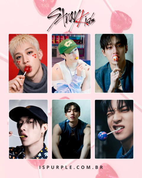KIT 6 PHOTOCARDS BANG CHAN STRAY KIDS - PIRULITINHO