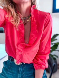 Camisa Volados Coral - Bosquelibre