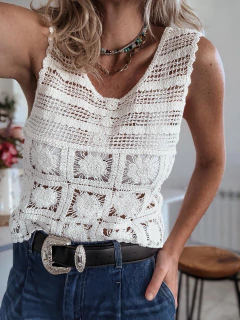 Muscu Tejida Blanca - comprar online