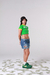 Baby Tee Brasil Green - Dollar Clothes