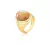 ANEL COM CRISTAL OVAL BANHADO A OURO