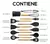 Set Kit X12 Utensilios Cocina Mango Madera Punta Silicona