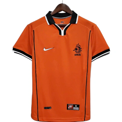 Camisa Retrô Seleção da Holanda I 1998 - Masculina Nike - Laranja