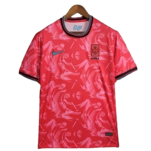 Camisa Seleção Coreia do Sul I 24/25 - Torcedor Nike Masculina - Vermelha com detalhes em azul e preto