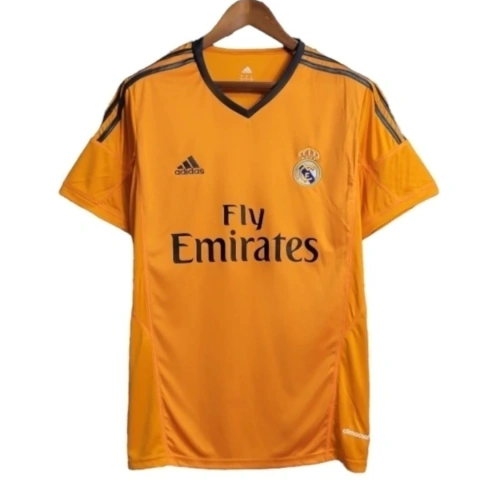 Camisa Retrô Real Madrid II 13/14 - Masculina Adidas - Laranja com detalhes em cinza