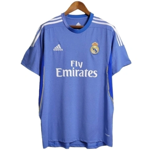 Camisa Retrô Real Madrid II 13/14 - Masculina Adidas - Azul com detalhes em branco