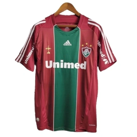 Camisa Retrô Fluminense I 2010 - Adidas Masculina - Vermelha com detalhes em branco