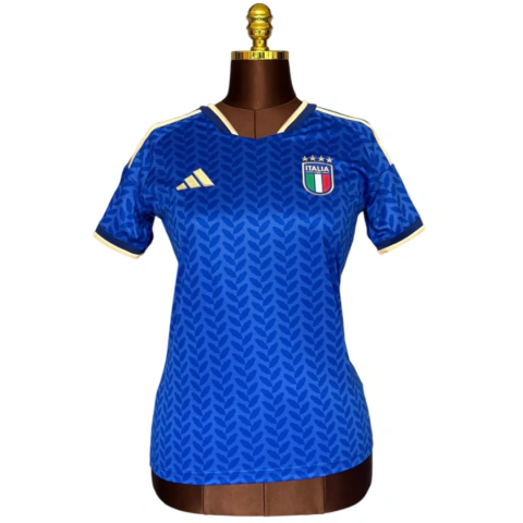Camisa Seleção Itália I 26/27 - Torcedor Adidas Feminina - Azul
