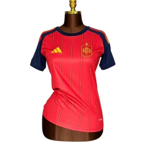 Camisa Espanha I 26/27 - Torcedor Adidas Feminina - Vermelha