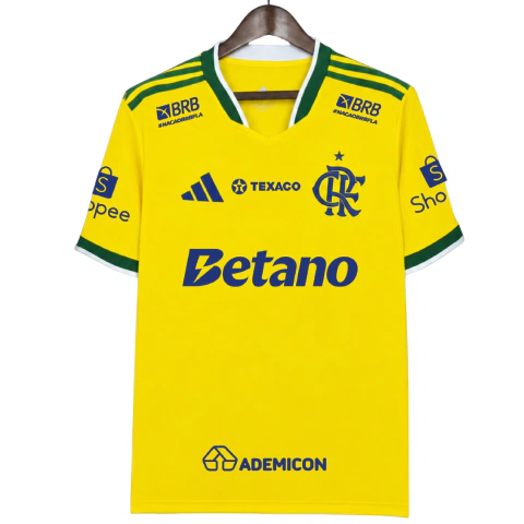 Camisa Masculina Flamengo Brasil Adidas 2026 - Modelo Torcedor - Todos os Patrocínios