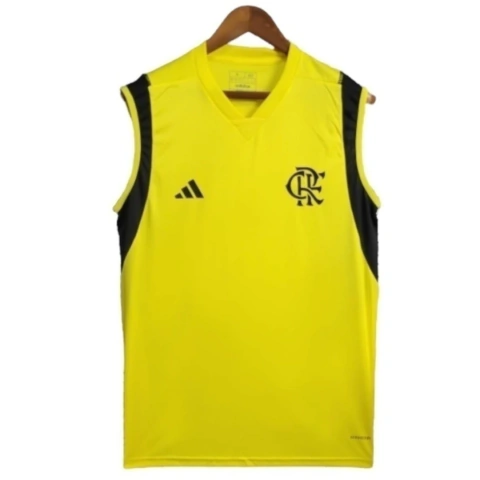 Camisa regata Flamengo Treino 24/25 - Torcedor Adidas Masculina - Amarela