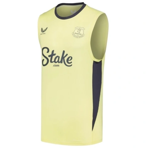 Camisa regata Everton Treino 24/25 - Torcedor Castore Masculina - Amarela com detalhes em azul