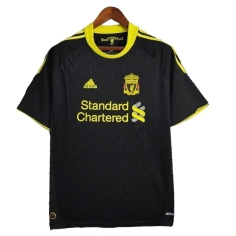 Camisa Retrô Liverpool II 2010/2011 - Masculina Adidas - Preta com detalhes em amarelo