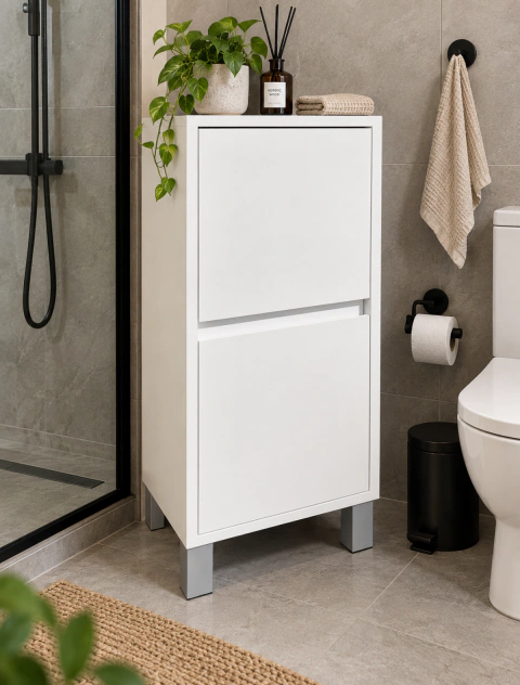 Cajonera Comoda Puerta Mesa Organizador Mueble Estante 60cm
