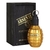 Frasco de perfume masculino Arsenal Gold Gilles Cantuel em formato de granada, com caixa preta ao fundo.