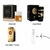 Kit contendo três perfumes: Asad Black, Khamrah e One Million Royal, com frascos de 5mL.