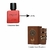 Frasco de perfume Attracione Men de 25mL e embalagem do perfume Lattafa Asad Bourbon de 5mL.