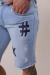 Bermuda Jeans Destroyed Clara Bordada na internet