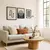 Set de tres cuadros decorativos estilo Bauhaus con diseños geométricos en blanco y negro