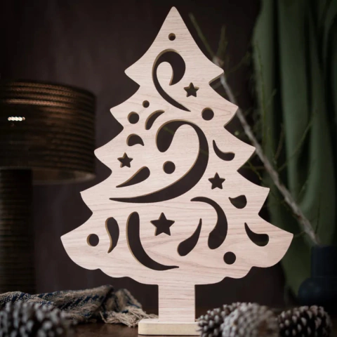 Arbol Calado de Navidad XL 55 cm Melamina Deco