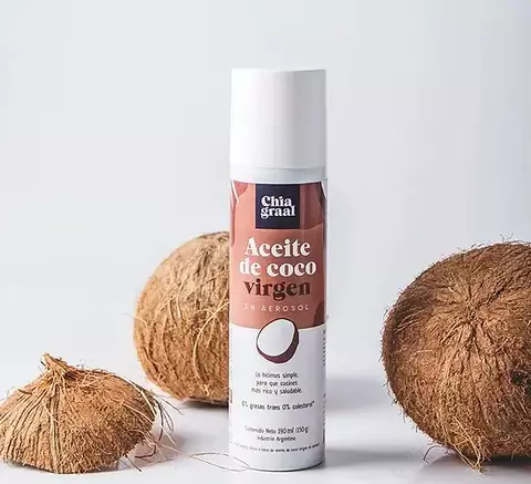 Aceite de coco VIRGEN en AEROSOL