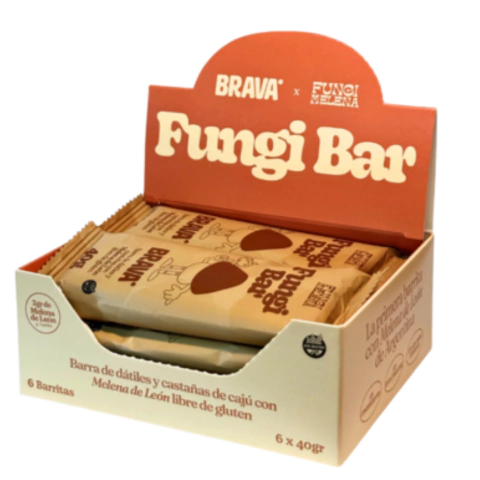 Barrita Brava Fungi Bar Sin Tacc 40g Snack Frutos Secos X6