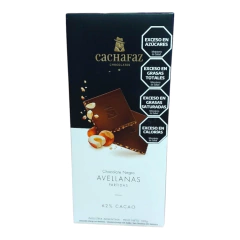 CHOCOLATE CON ALMENDRAS CACHAFAZ X 100 G 57% CACAO