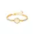 Pulseira Folheada a Ouro e Rodio Branco Pedra Nautilus