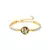 Pulseira Folheado a Ouro e Rodio Branco Pedra: Abalone