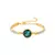 Pulseira Folheada a Ouro e Rodio Branco Esmeralda