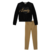 Conjunto Kukie Blusão E Calça Legging Em Couro Preto Inverno na internet