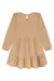 Vestido Kukiê Alecrim Manga Longa Canelado Marrom Inverno - loja online
