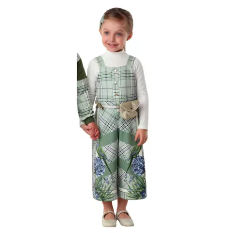 Macacão Pantacourt Petit Cherie Infantil Botanic com Bolsa