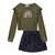 Conjunto Kukiê Arco-Íris Verde Militar Short Saia Inverno - comprar online