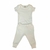 Conjunto Hug Body Curto Calça Culote Off White - Gibella Kids
