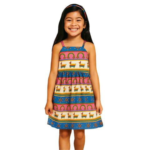 Vestido Fábula Fiesta Colorido Verão