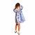 Vestido Fábula Fases da Lua Verão Branco e Azul - Gibella Kids