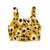 Top Cropped Fábula Flor Onça Amarelo Verão