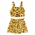 Conjunto Fábula Flor Onça Mostarda Cropped e Short Verão na internet