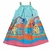 Vestido Kukiê Casinhas Pompom Verde - comprar online