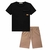 Imagem do Conjunto Luc.Boo Camiseta e Bermuda Cotton Preto Inverno