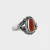 Anel Trabalhado com Pedra Natural Coral e Prata 925 - comprar online