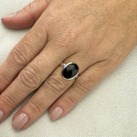 Anel Guida em Prata 925 e Ônix